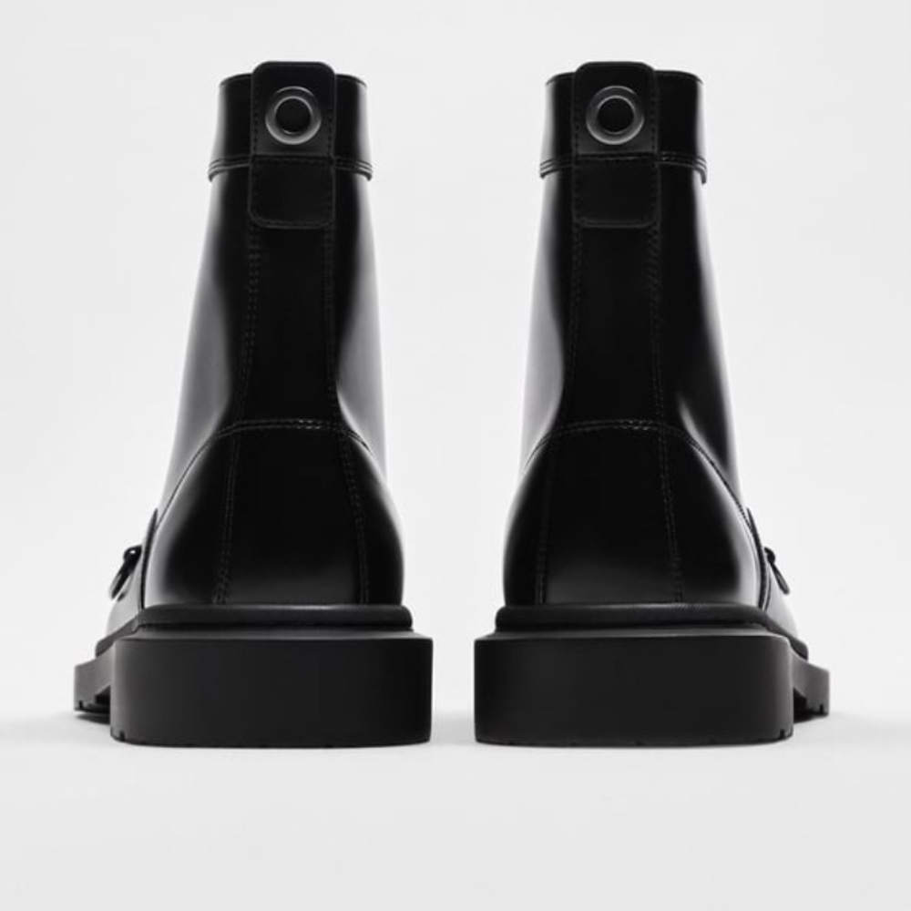 ZARA LACE-UP BOOTS - Picture 3 of 6